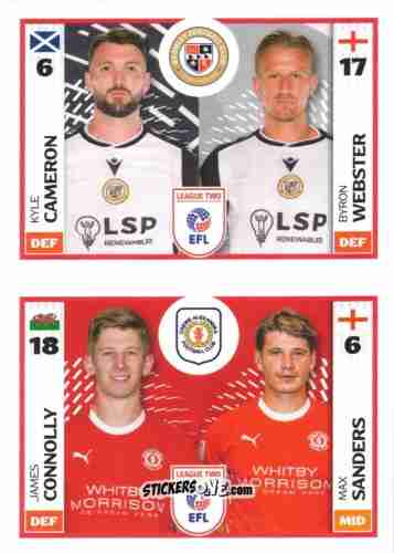 Figurina Kyle Cameron / Byron Webster / James Connolly / Max Sanders - EFL 2025-2026
 n. 711B-737A - Panini