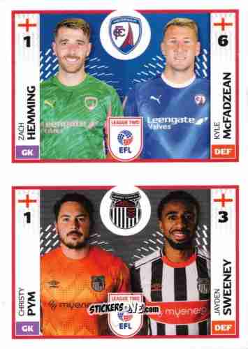 Cromo Zach Hemming / Kyle McFadzean / Christy Pym / Jayden Sweeney - EFL 2025-2026
 n. 720A-744A - Panini