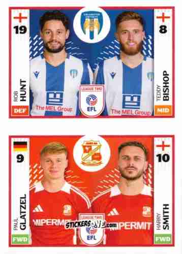 Figurina Rob Hunt / Teddy Bishop / Paul Glatzel / Harry Smith - EFL 2025-2026
 n. 729A-780A - Panini