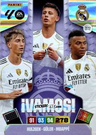 Sticker Huijsen / Güler / Mbappé - Laliga 2025-2026. Adrenalyn Xl n. 372 - Panini