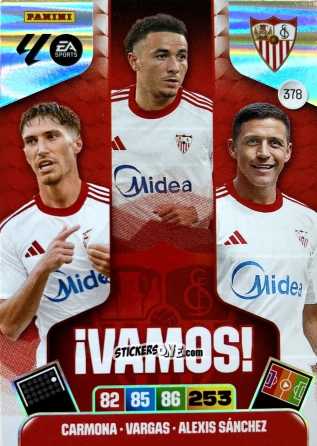 Figurina Carmona / Vargas / Alexis Sánchez - Laliga 2025-2026. Adrenalyn Xl n. 378 - Panini