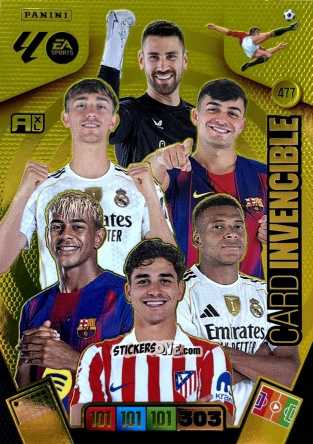 Figurina Unai Simón / Huijsen / Pedri / Lamine Yamal / Mbappé / Julián Álvarez - Laliga 2025-2026. Adrenalyn Xl n. 477 - Panini