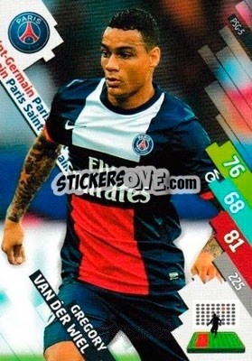 Cromo Gregory van der Wiel - FOOT 2014-2015. Adrenalyn XL n. PSG-5 - Panini