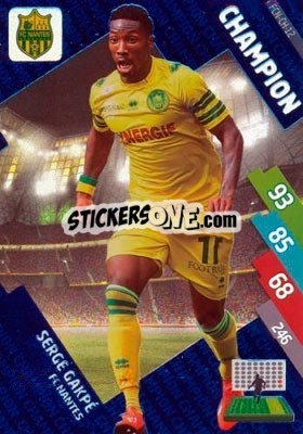 Cromo Serge Gakpé - FOOT 2014-2015. Adrenalyn XL n. FCN-ch-12 - Panini