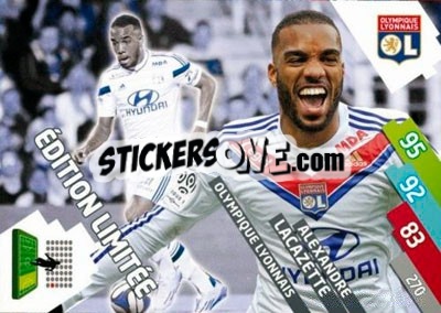 Figurina Alexandre Lacazette - FOOT 2014-2015. Adrenalyn XL n. OL-le-2 - Panini