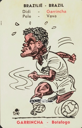 Sticker Garrincha  - International Footballers 1958 n. 22 - Monty Gum