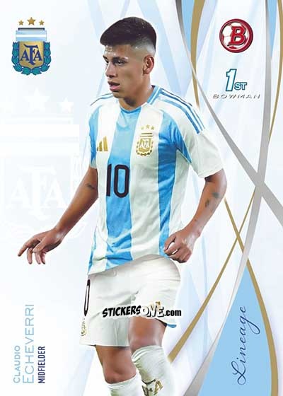 Sticker Claudio Echeverri - Argentina 2024 Lineage n. 4 - Topps