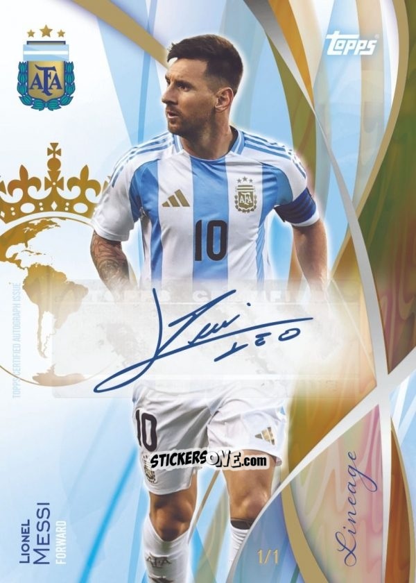 Cromo Lionel Messi - Argentina 2024 Lineage n. A15 - Topps