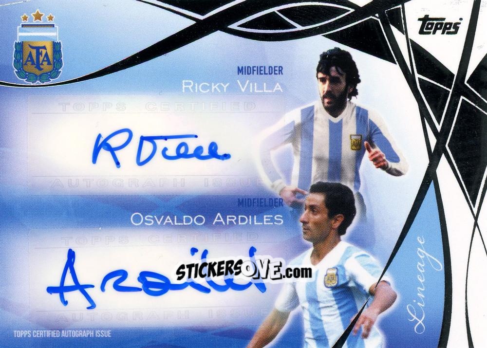 Figurina Ricky Villa / Osvaldo Ardiles - Argentina 2024 Lineage n. A37 - Topps