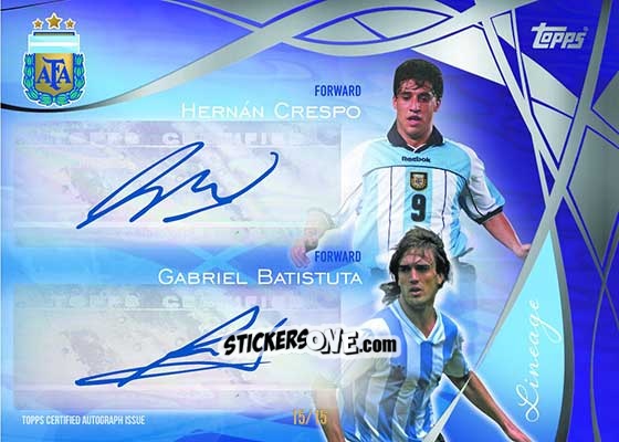 Sticker Hernán Crespo / Gabriel Batistuta - Argentina 2024 Lineage n. A34sbt - Topps