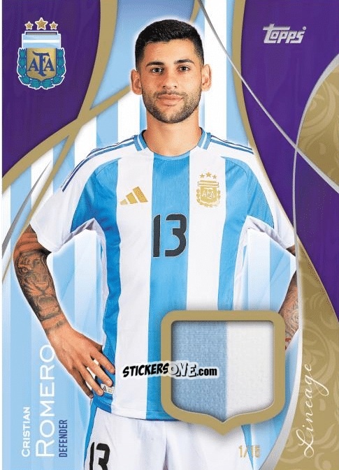 Sticker Cristian Romero - Argentina 2024 Lineage n. M2put - Topps