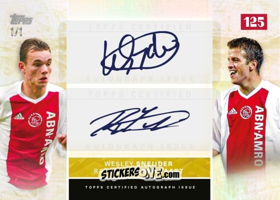 Figurina Wesley Sneijder / Rafael Van Der Vaart -  AFC Ajax 125th Anniversary
 n. AJAX - Topps