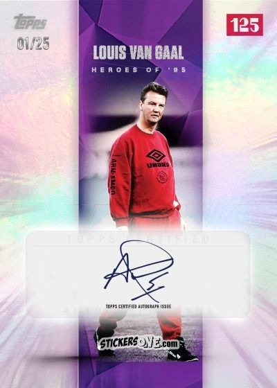 Sticker Louis Van Gaal -  AFC Ajax 125th Anniversary
 n. AJAX - Topps