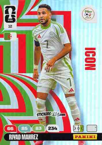 Cromo Riyad Mahrez - FIFA World Cup 2026. Adrenalyn XL
 n. 12 - Panini