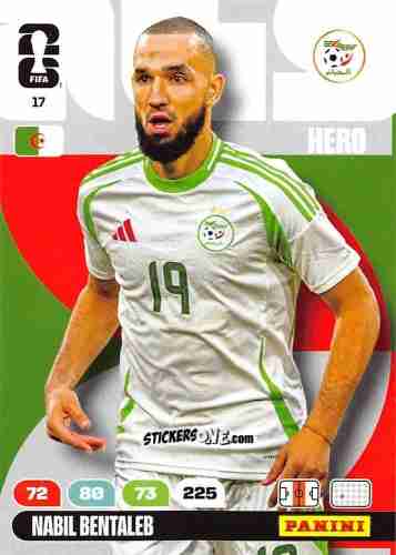 Sticker Nabil Bentaleb - FIFA World Cup 2026. Adrenalyn XL
 n. 17 - Panini