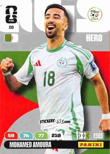 Sticker Mohamed Amoura - FIFA World Cup 2026. Adrenalyn XL
 n. 20 - Panini