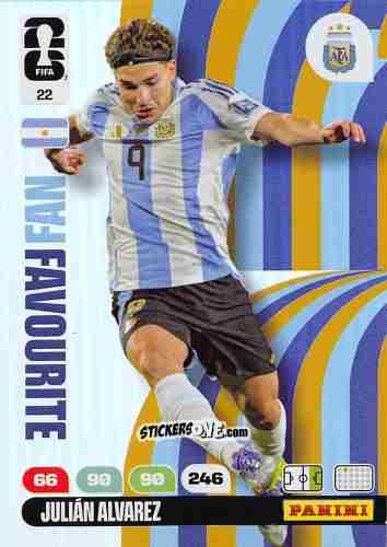 Cromo Julian Alvarez - FIFA World Cup 2026. Adrenalyn XL
 n. 22 - Panini