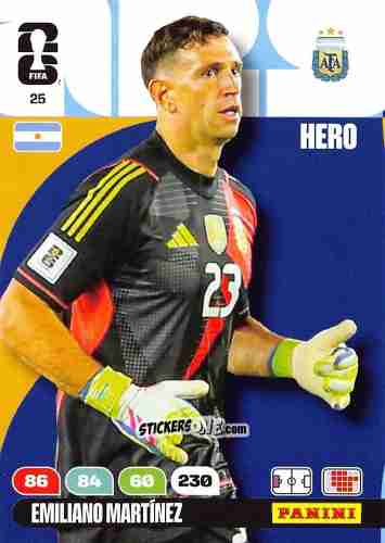 Figurina Emiliano Martinez - FIFA World Cup 2026. Adrenalyn XL
 n. 25 - Panini