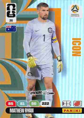 Figurina Mathew Ryan - FIFA World Cup 2026. Adrenalyn XL
 n. 36 - Panini