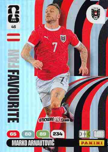 Cromo Marko Arnautovic - FIFA World Cup 2026. Adrenalyn XL
 n. 46 - Panini