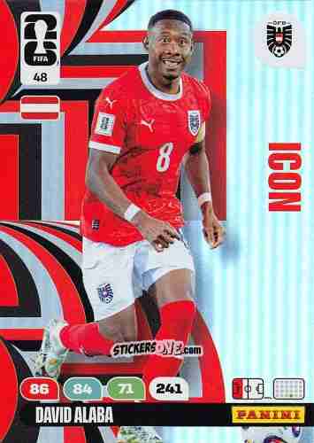 Sticker David Alaba - FIFA World Cup 2026. Adrenalyn XL
 n. 48 - Panini