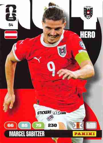 Sticker Marcel Sabitzer - FIFA World Cup 2026. Adrenalyn XL
 n. 54 - Panini