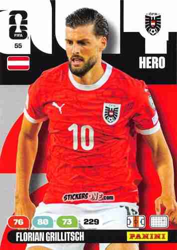 Figurina Florian Grillitsch - FIFA World Cup 2026. Adrenalyn XL
 n. 55 - Panini