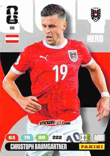Sticker Christoph Baumgartner - FIFA World Cup 2026. Adrenalyn XL
 n. 56 - Panini
