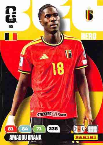 Sticker Amadou Doku - FIFA World Cup 2026. Adrenalyn XL
 n. 65 - Panini