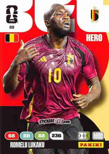 Cromo Romelu Lukaku - FIFA World Cup 2026. Adrenalyn XL
 n. 69 - Panini