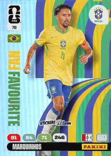 Figurina Marquinhos - FIFA World Cup 2026. Adrenalyn XL
 n. 70 - Panini