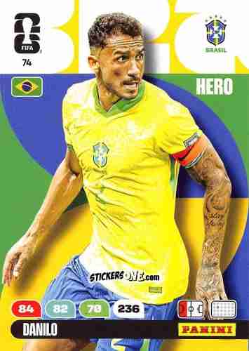 Figurina Danilo - FIFA World Cup 2026. Adrenalyn XL
 n. 74 - Panini