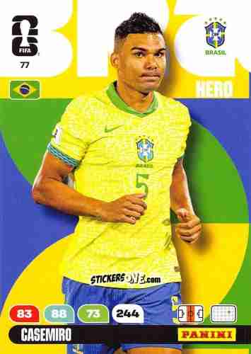 Figurina Casemiro - FIFA World Cup 2026. Adrenalyn XL
 n. 77 - Panini