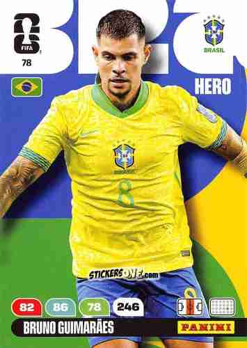 Sticker Bruno Guimaraes - FIFA World Cup 2026. Adrenalyn XL
 n. 78 - Panini
