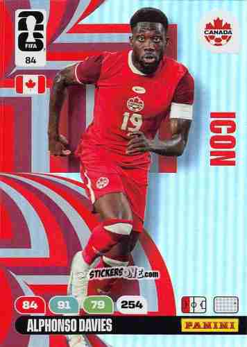 Cromo Alphonso Davies - FIFA World Cup 2026. Adrenalyn XL
 n. 84 - Panini