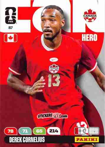 Figurina Derek Cornelius - FIFA World Cup 2026. Adrenalyn XL
 n. 87 - Panini