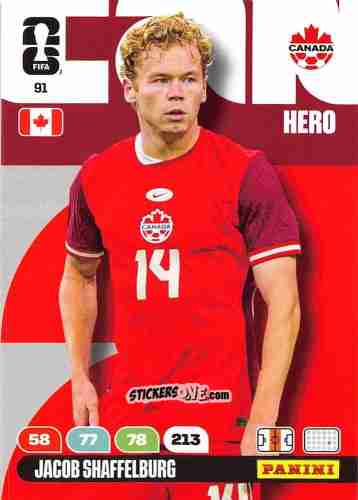 Figurina Jacob Shaffelburg - FIFA World Cup 2026. Adrenalyn XL
 n. 91 - Panini