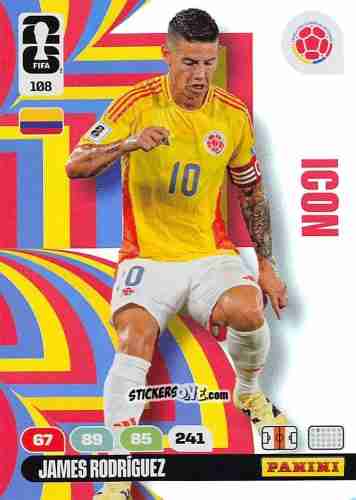 Sticker James Rodriguez - FIFA World Cup 2026. Adrenalyn XL
 n. 108 - Panini