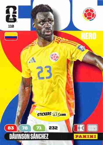 Figurina Davinson Sanchez - FIFA World Cup 2026. Adrenalyn XL
 n. 110 - Panini