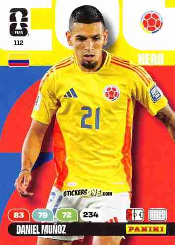 Sticker Daniel Munoz - FIFA World Cup 2026. Adrenalyn XL
 n. 112 - Panini