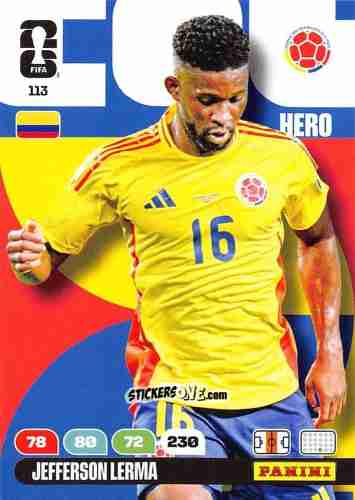 Cromo Jefferson Lerma - FIFA World Cup 2026. Adrenalyn XL
 n. 113 - Panini