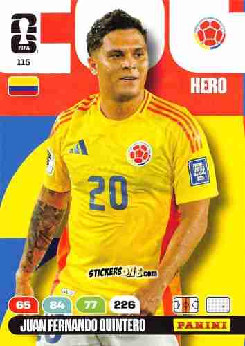 Figurina Juan Fernando Quintero - FIFA World Cup 2026. Adrenalyn XL
 n. 115 - Panini