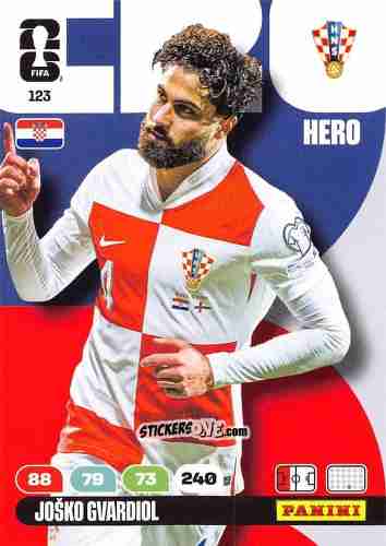 Figurina Josko Gvardiol - FIFA World Cup 2026. Adrenalyn XL
 n. 123 - Panini