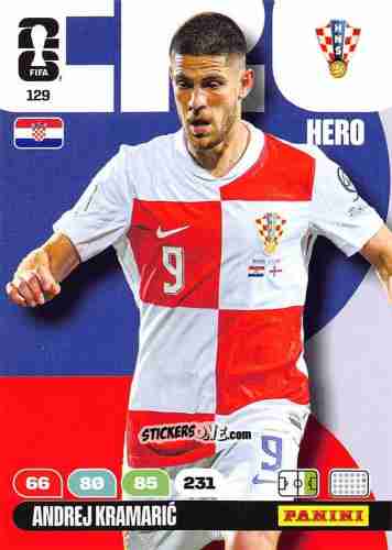 Figurina Andrej Kramaric - FIFA World Cup 2026. Adrenalyn XL
 n. 129 - Panini