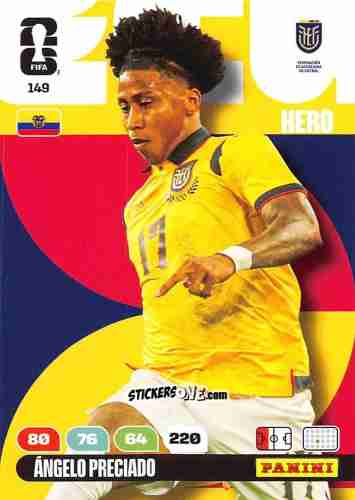 Cromo Angelo Preciado - FIFA World Cup 2026. Adrenalyn XL
 n. 149 - Panini