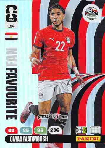 Figurina Omar Marmoush - FIFA World Cup 2026. Adrenalyn XL
 n. 154 - Panini