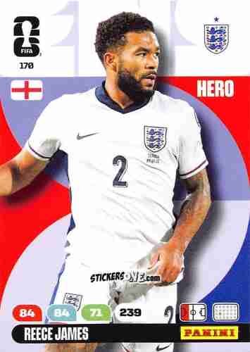 Figurina Reece James - FIFA World Cup 2026. Adrenalyn XL
 n. 170 - Panini