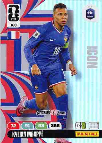 Sticker Kylian Mbappe - FIFA World Cup 2026. Adrenalyn XL
 n. 180 - Panini