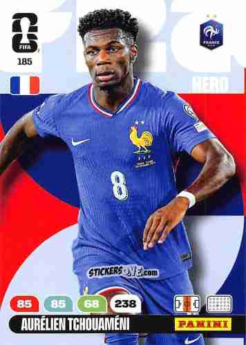 Cromo Aurelien Tchouameni - FIFA World Cup 2026. Adrenalyn XL
 n. 185 - Panini