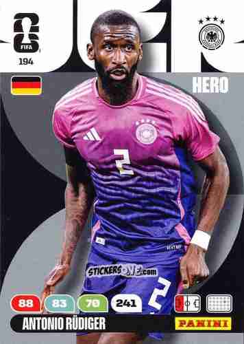 Cromo Antonio Rudiger - FIFA World Cup 2026. Adrenalyn XL
 n. 194 - Panini